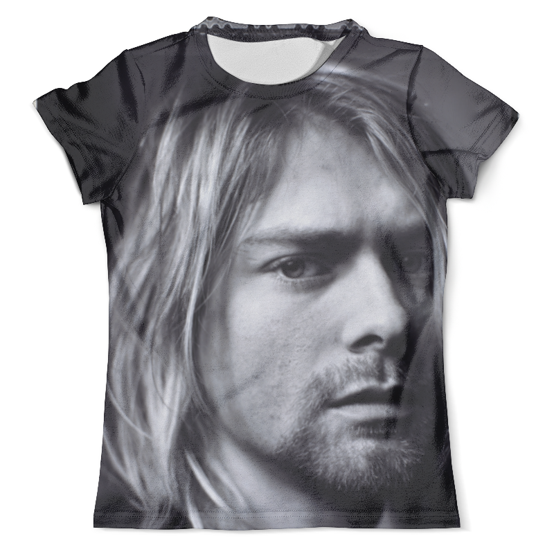 Мужской курта. Kurt Cobain. Классическая футболка Кобейн.