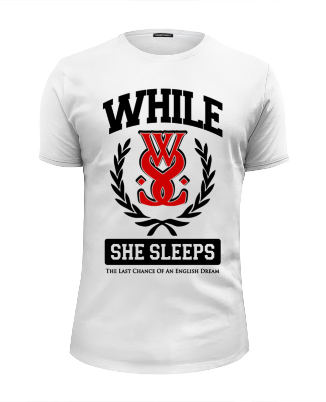 She sleeps him. While she Sleeps so what принт на футболку.